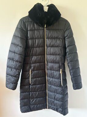 Michael Kors Down Long Puffer Jacket Faux Fur S